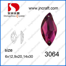 S Shape Sew on Rhinestone Glass Flat Back Stone in Bulk